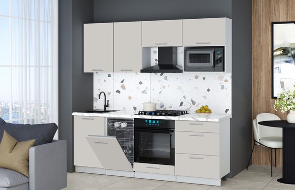 Кухонный гарнитур Интерлиния Мила Gloss 2.15-ПМ4