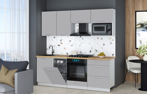 Кухонный гарнитур Интерлиния Мила Gloss 2.15-ПМ4