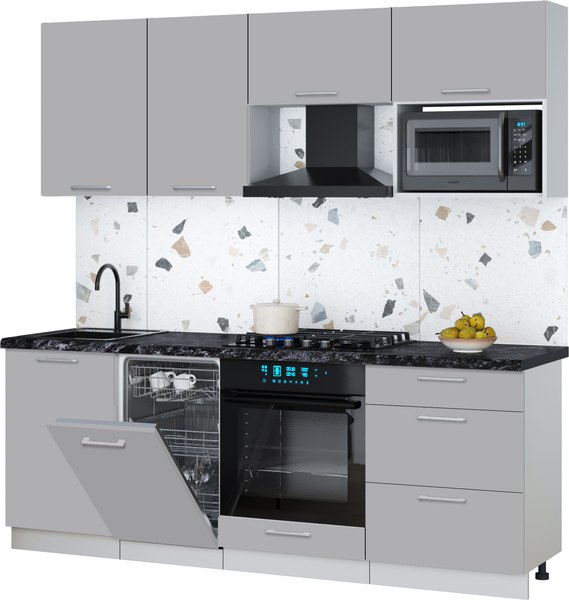 Кухонный гарнитур Интерлиния Мила Gloss 2.15-ПМ4 - фото