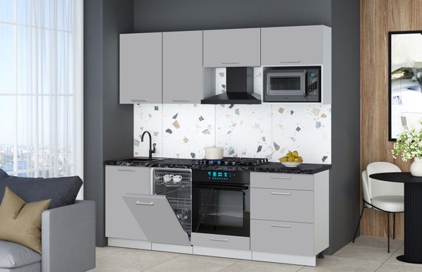 Кухонный гарнитур Интерлиния Мила Gloss 2.15-ПМ4