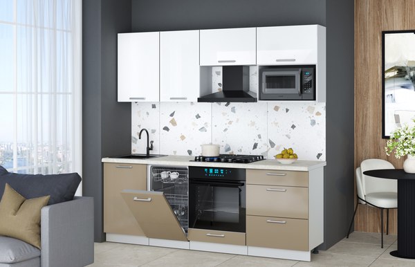 Кухонный гарнитур Интерлиния Мила Gloss 2.15-ПМ4