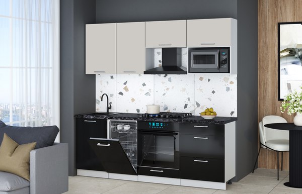 Кухонный гарнитур Интерлиния Мила Gloss 2.15-ПМ4