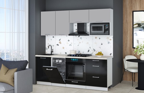 Кухонный гарнитур Интерлиния Мила Gloss 2.15-ПМ4