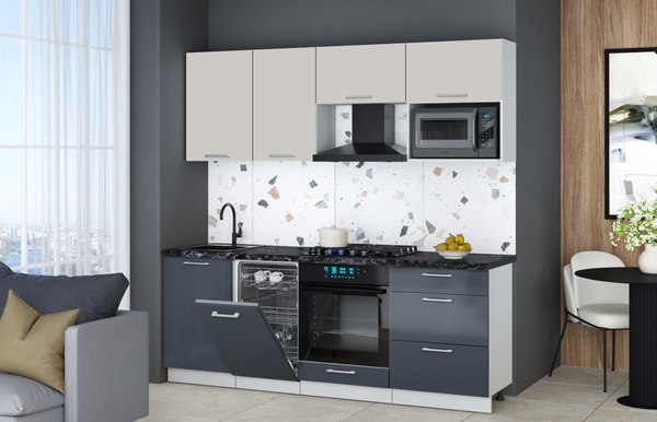 Кухонный гарнитур Интерлиния Мила Gloss 2.15-ПМ4