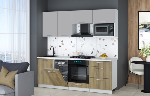 Кухонный гарнитур Интерлиния Мила Gloss 2.15-ПМ4