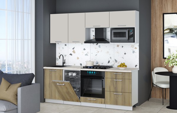 Кухонный гарнитур Интерлиния Мила Gloss 2.15-ПМ4