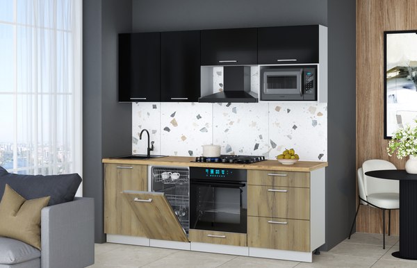 Кухонный гарнитур Интерлиния Мила Gloss 2.15-ПМ4