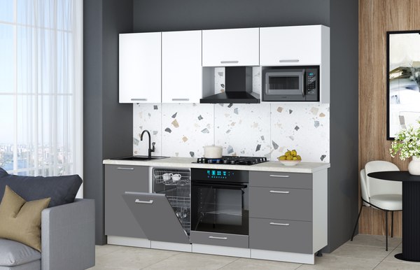 Кухонный гарнитур Интерлиния Мила Gloss 2.15-ПМ4