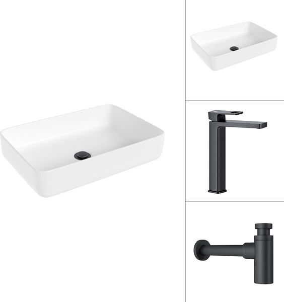 Умывальник со смесителем Lauter 21487-50 + Cascade 21СК0655BS с сифоном 21635B - фото