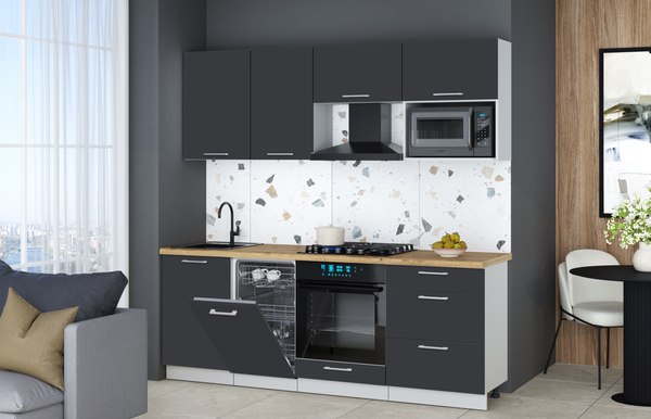 Кухонный гарнитур Интерлиния Мила Gloss 2.15-ПМ4