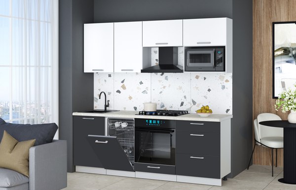 Кухонный гарнитур Интерлиния Мила Gloss 2.15-ПМ4