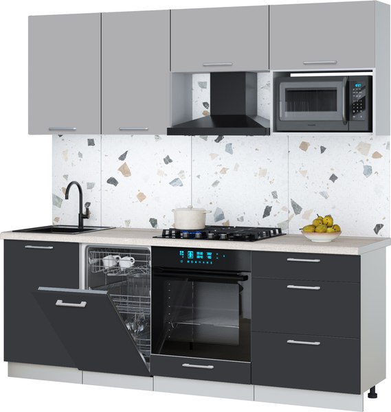 Кухонный гарнитур Интерлиния Мила Gloss 2.15-ПМ4 - фото