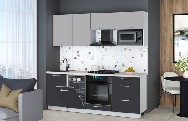 Кухонный гарнитур Интерлиния Мила Gloss 2.15-ПМ4