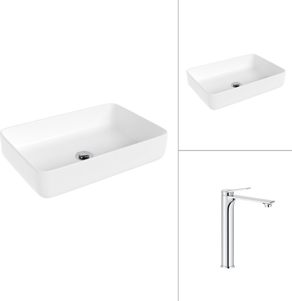 Умывальник со смесителем Lauter 21487-50 + Rio 21AM12672 - фото