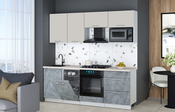 Кухонный гарнитур Интерлиния Мила Gloss 2.15-ПМ4