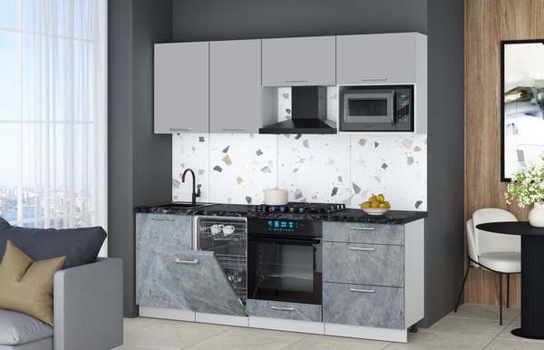 Кухонный гарнитур Интерлиния Мила Gloss 2.15-ПМ4