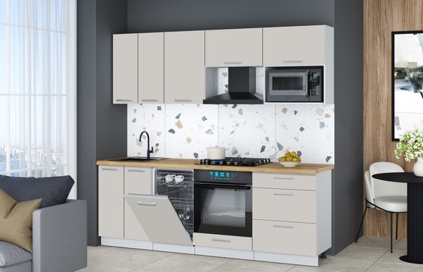 Кухонный гарнитур Интерлиния Мила Gloss 2.25-ПМ4