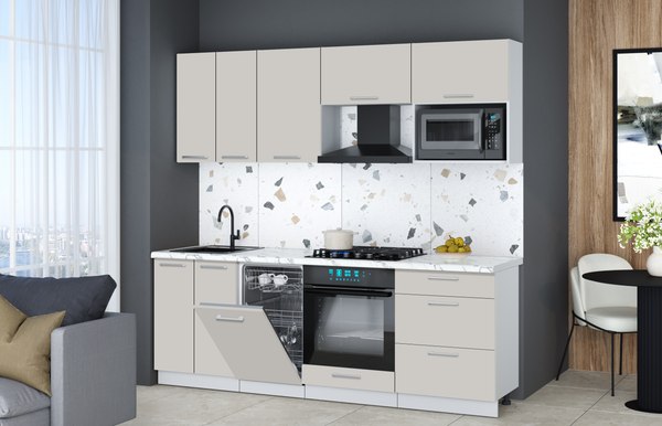 Кухонный гарнитур Интерлиния Мила Gloss 2.25-ПМ4