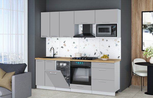 Кухонный гарнитур Интерлиния Мила Gloss 2.25-ПМ4