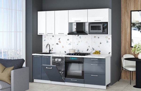 Кухонный гарнитур Интерлиния Мила Gloss 2.25-ПМ4