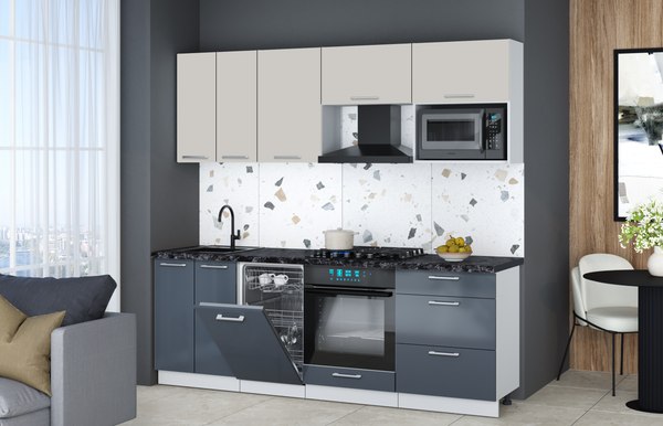 Кухонный гарнитур Интерлиния Мила Gloss 2.25-ПМ4