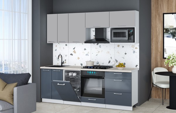 Кухонный гарнитур Интерлиния Мила Gloss 2.25-ПМ4