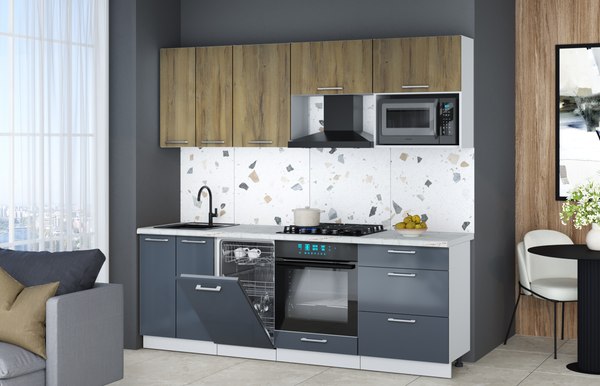 Кухонный гарнитур Интерлиния Мила Gloss 2.25-ПМ4