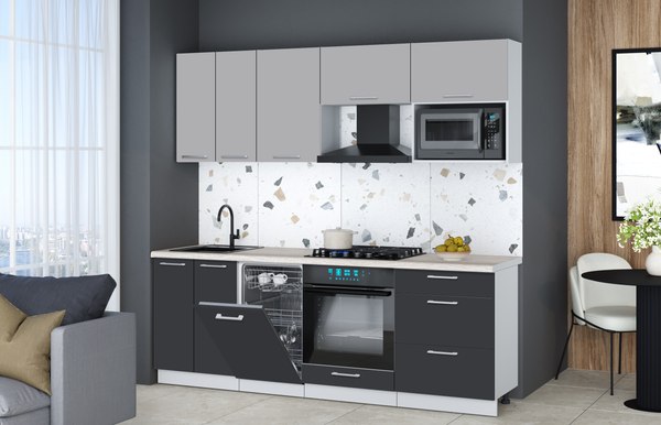 Кухонный гарнитур Интерлиния Мила Gloss 2.25-ПМ4