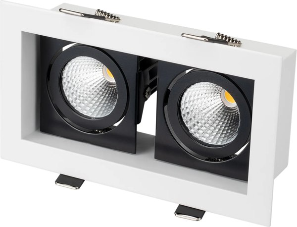 Точечный светильник Arlight CL-KARDAN-S180x102-2x9W Day WH-BK 38deg / 024129 - фото
