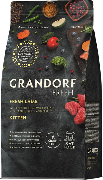 Сухой корм для кошек Grandorf Kitten Fresh Lamb&Sweet Potato - фото