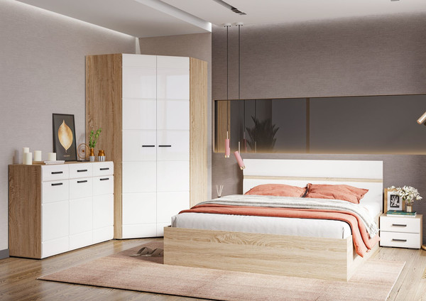 Двуспальная кровать Стендмебель Либерти КР 02 160x200