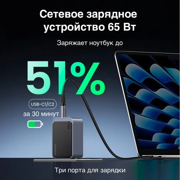 Адаптер питания сетевой Ugreen X553 / 35042