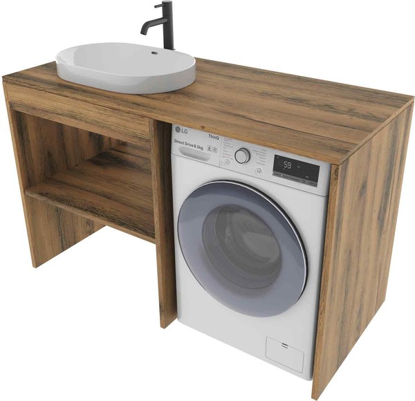 Тумба под умывальник ЗОВ Стамбул 130 / S130LAW0LAWWMC2BCL