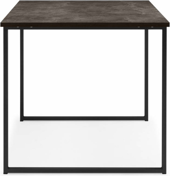 Обеденный стол Notta Лиман 117х77 / 615154 (бетон темный/черный матовый)