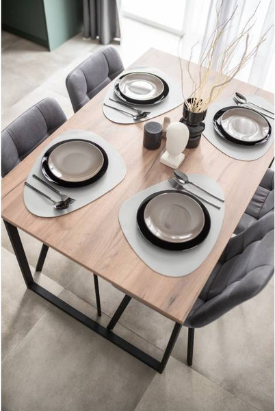 Обеденный стол Notta Лиман 117х77 / 615152 (дуб крафт табачный/черный матовый)