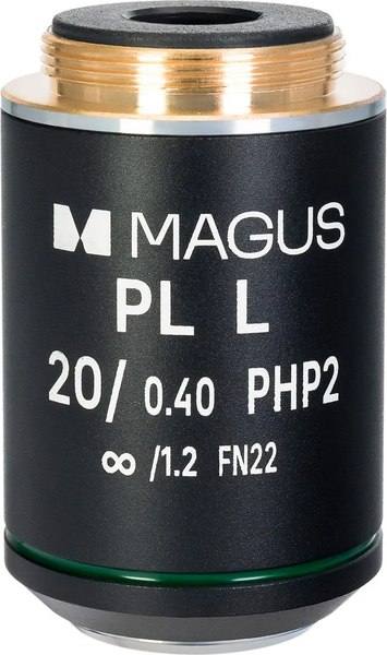 Объектив для микроскопа Magus 20PL60V Plan 20x/0.40/1.2 H60мм / 85121 - фото