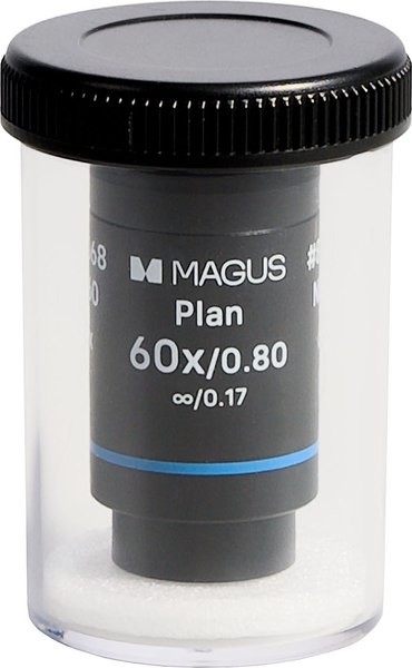 Объектив для микроскопа Magus 60PL60 Plan 60x/0.80/0.17 H60мм / 85068 - фото