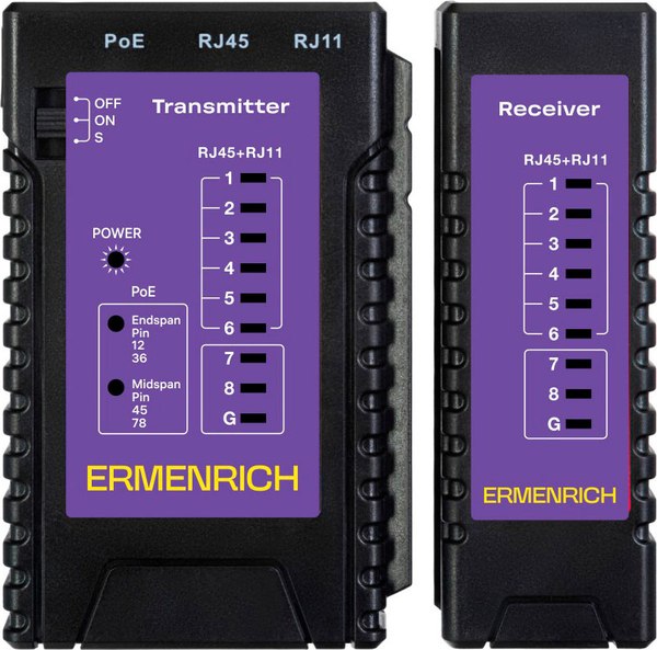 Кабельный тестер Ermenrich NetGeeks NP10 / 85300