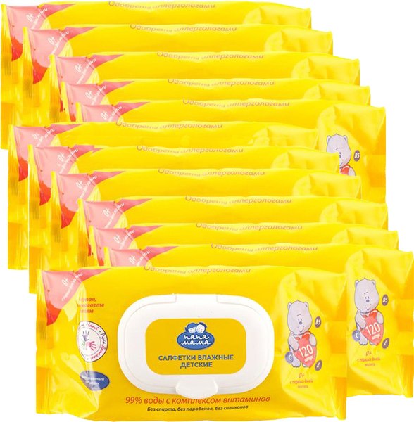 Влажные салфетки детские Папа Мама Детские - фото