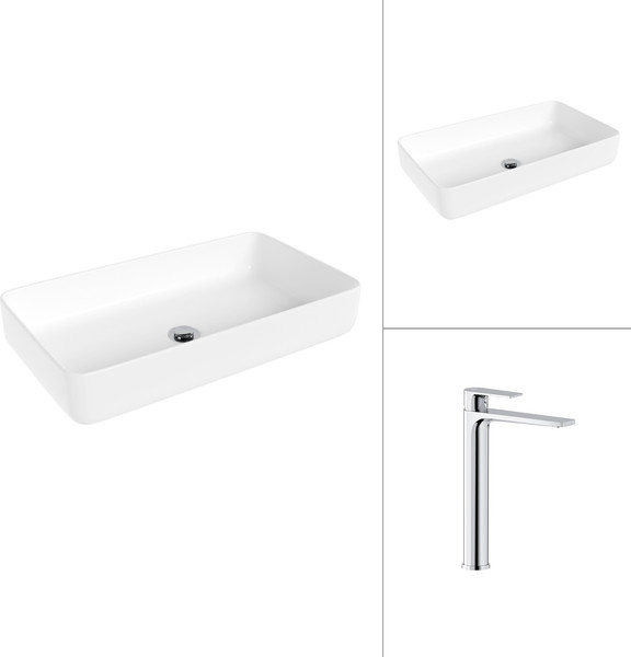 Умывальник со смесителем Lauter 21487-60 + Reef 21CK8678C - фото