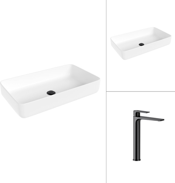 Умывальник со смесителем Lauter 21487-60 + Reef 21CK8678BS - фото