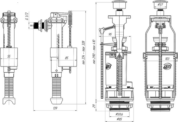 Арматура Ани Пласт WC8020C