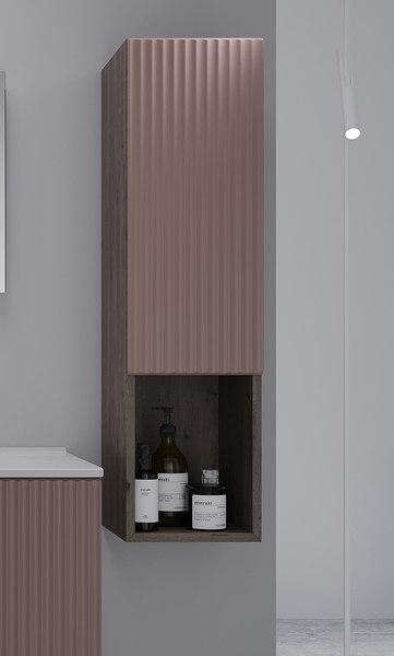 Шкаф-полупенал для ванной ЗОВ Дублин / CDUFTSMFR - фото