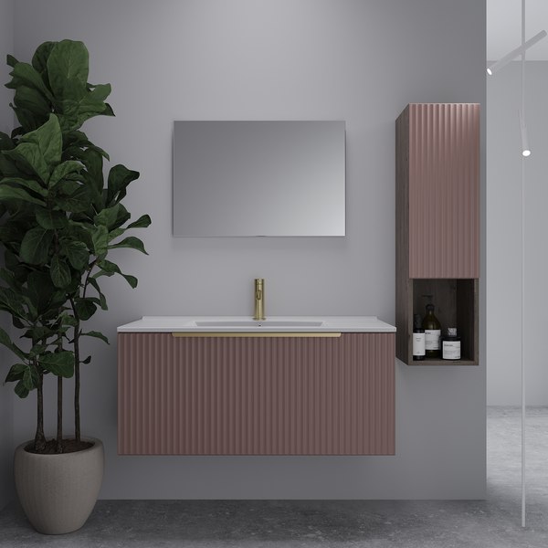 Шкаф-полупенал для ванной ЗОВ Дублин / CDUFTSMFR