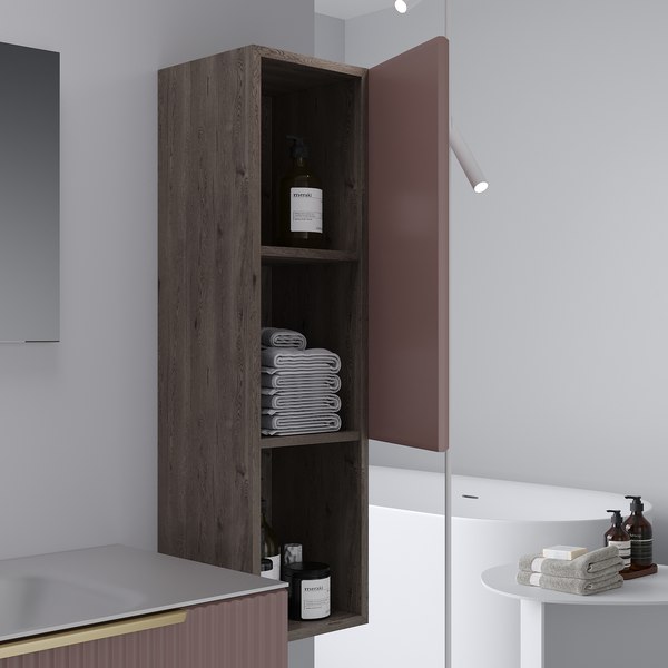 Шкаф-полупенал для ванной ЗОВ Дублин / CDUFTSMFR