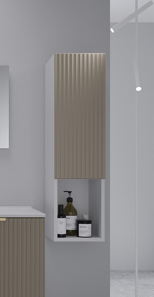 Шкаф-полупенал для ванной ЗОВ Дублин / CDUFLWMFC - фото