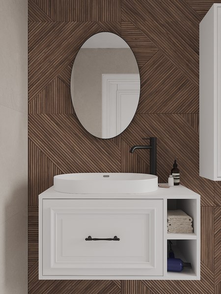 Тумба под умывальник ЗОВ Анталья 80 / A80LWMW1BC - фото