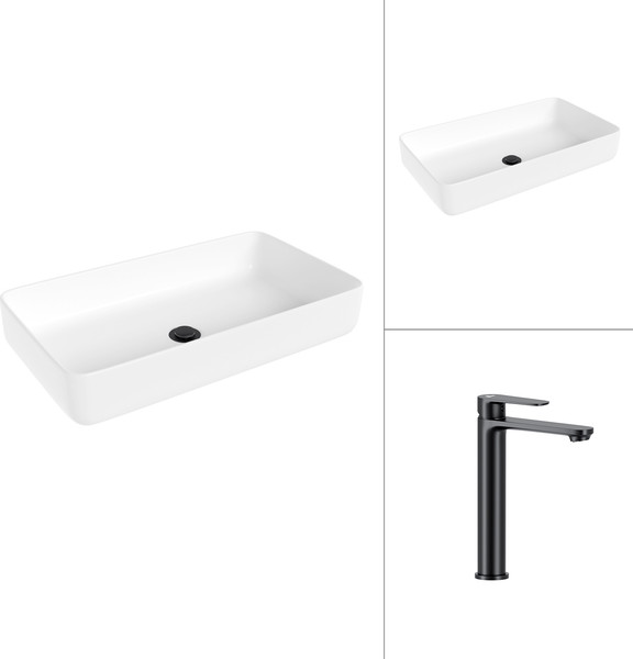 Умывальник со смесителем Lauter 21487-60 + Moon 21СК8691BS - фото