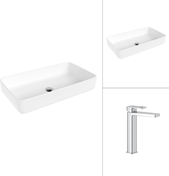 Умывальник со смесителем Lauter 21487-60 + Cascade 21СК0655C - фото