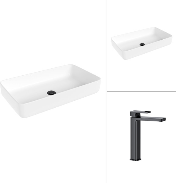 Умывальник со смесителем Lauter 21487-60 + Cascade 21СК0655BS - фото